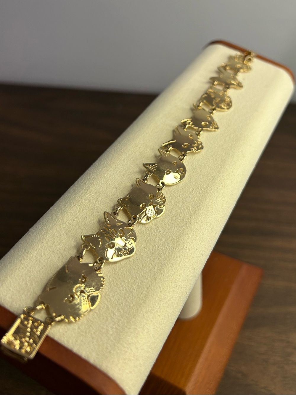 Wild Bryde Gold-Tone Cat Link Bracelet